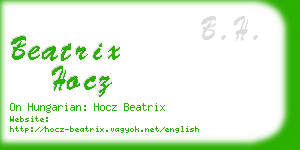 beatrix hocz business card